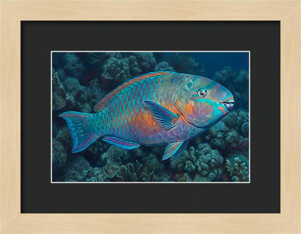 Vibrant Parrotfish Underwater