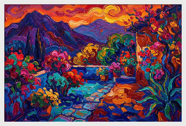 Vibrant Patio Landscape