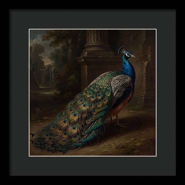 Vibrant Peacock Among Foliage