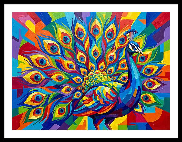 Vibrant Peacock Display
