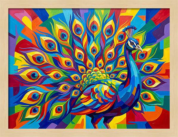 Vibrant Peacock Display
