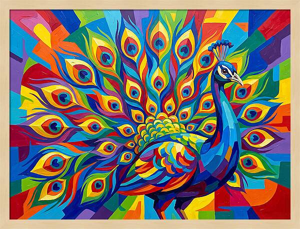Vibrant Peacock Display