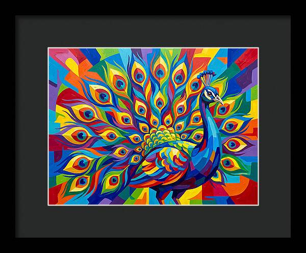Vibrant Peacock Display