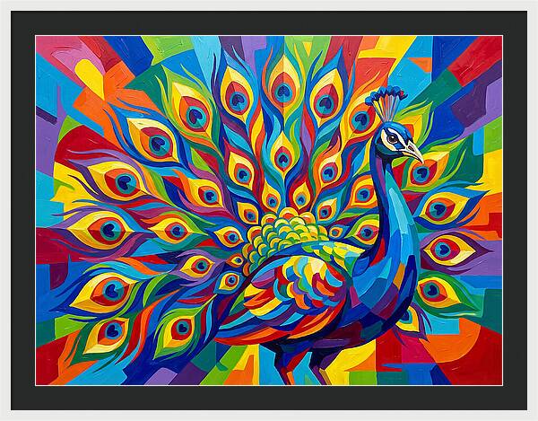 Vibrant Peacock Display