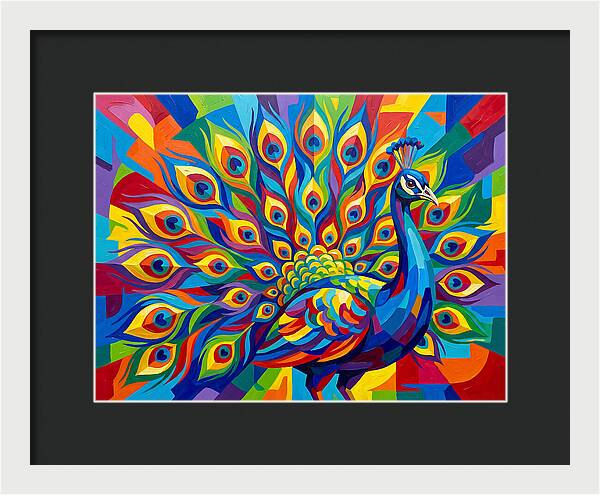 Vibrant Peacock Display