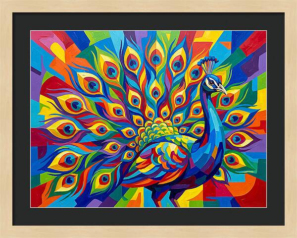 Vibrant Peacock Display