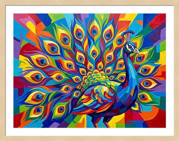 Vibrant Peacock Display