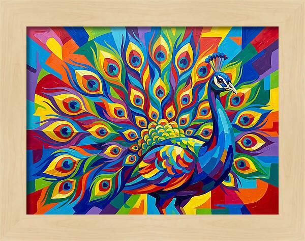 Vibrant Peacock Display