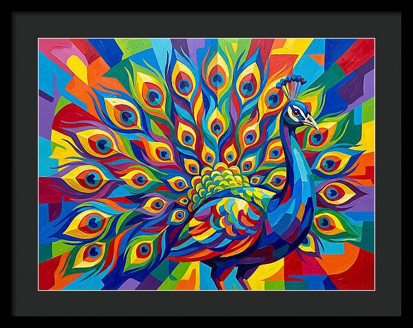 Vibrant Peacock Display