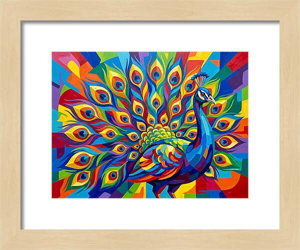 Vibrant Peacock Display