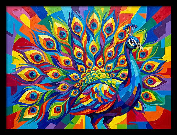 Vibrant Peacock Display