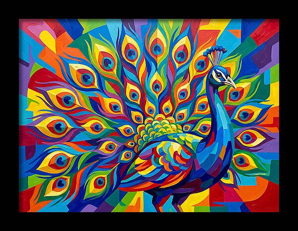 Vibrant Peacock Display