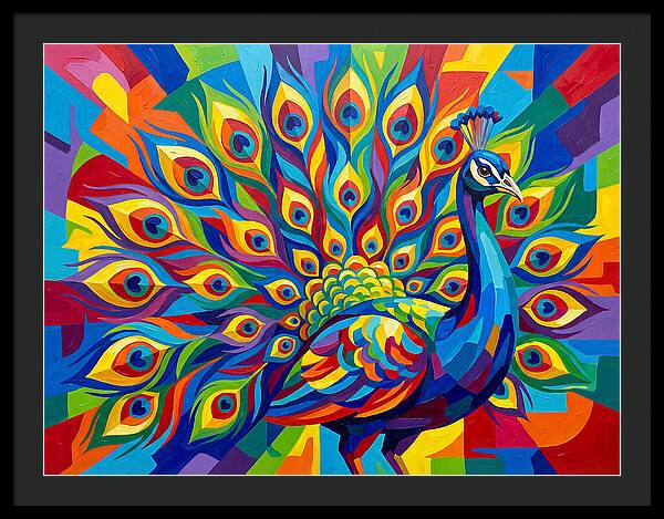 Vibrant Peacock Display