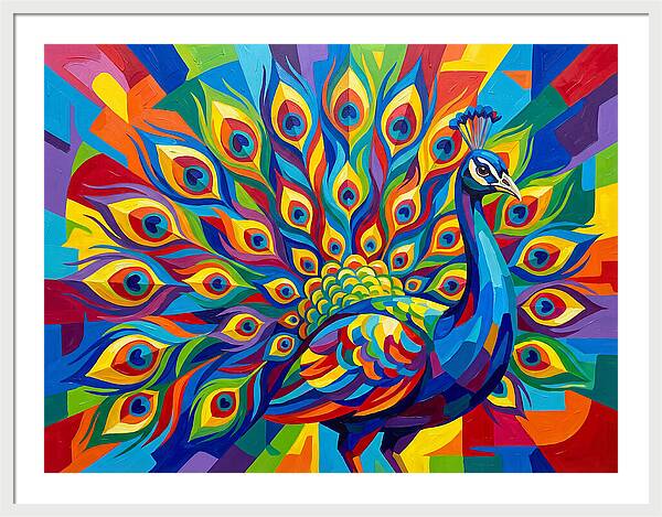 Vibrant Peacock Display