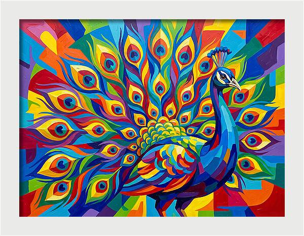 Vibrant Peacock Display