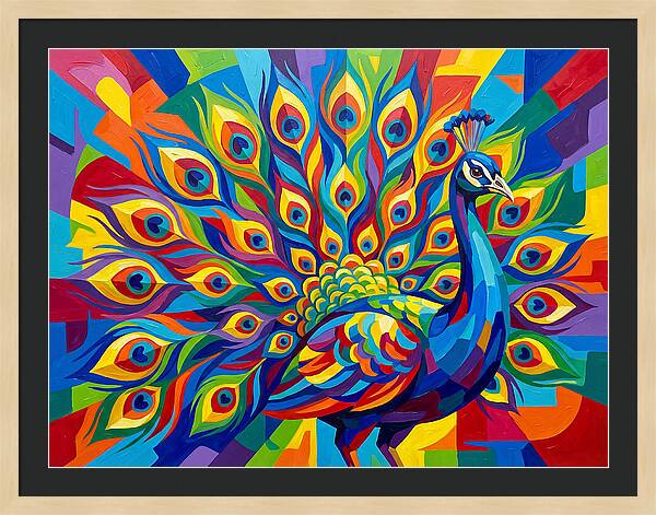 Vibrant Peacock Display