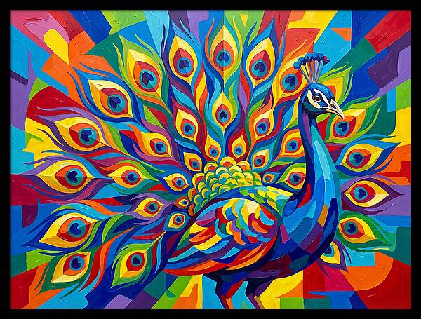 Vibrant Peacock Display