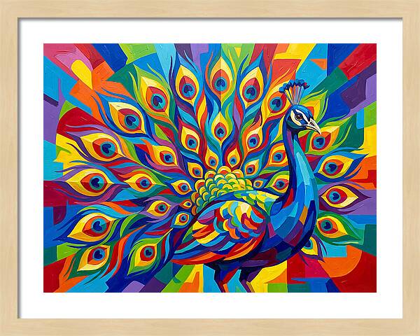 Vibrant Peacock Display