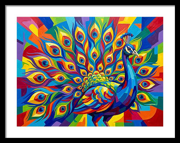 Vibrant Peacock Display