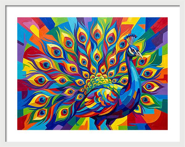 Vibrant Peacock Display