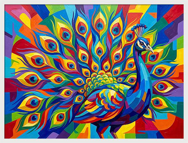 Vibrant Peacock Display