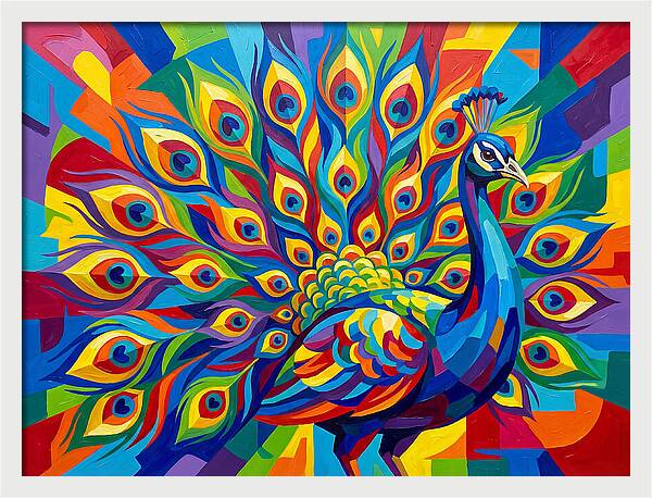 Vibrant Peacock Display
