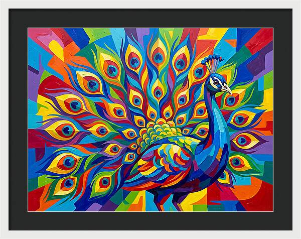 Vibrant Peacock Display