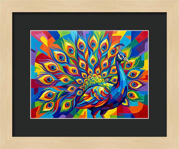 Vibrant Peacock Display