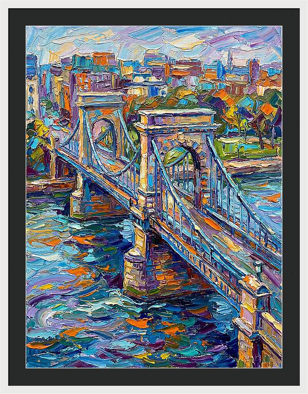 Vibrant Pedestrian Bridge Scene