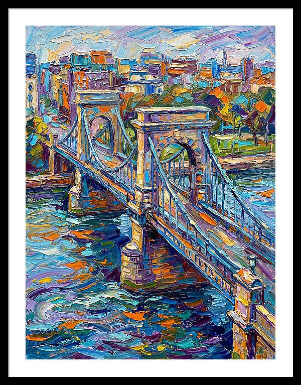 Vibrant Pedestrian Bridge Scene
