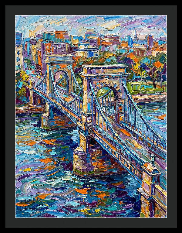 Vibrant Pedestrian Bridge Scene