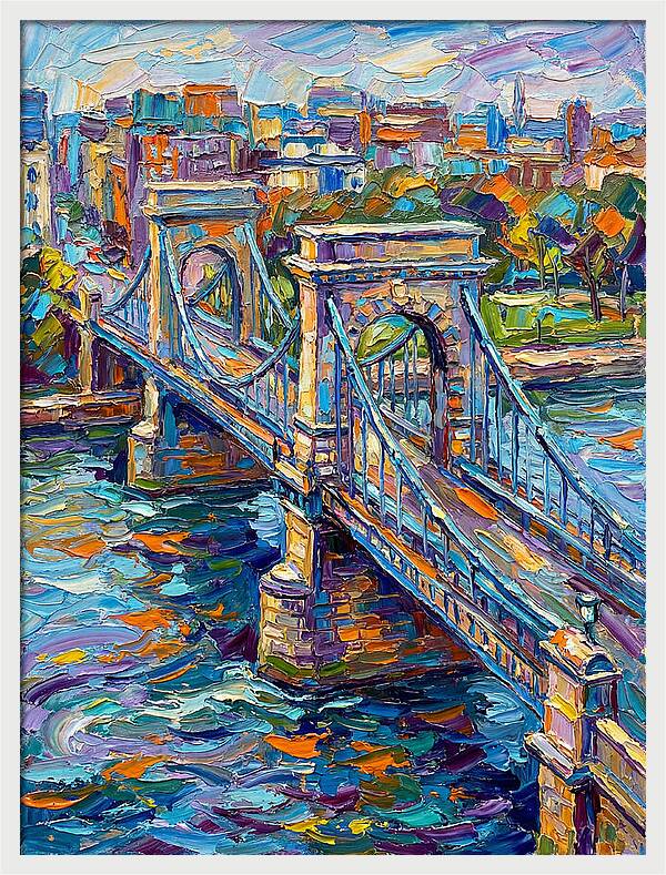 Vibrant Pedestrian Bridge Scene