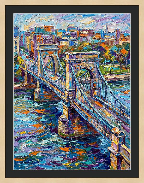 Vibrant Pedestrian Bridge Scene