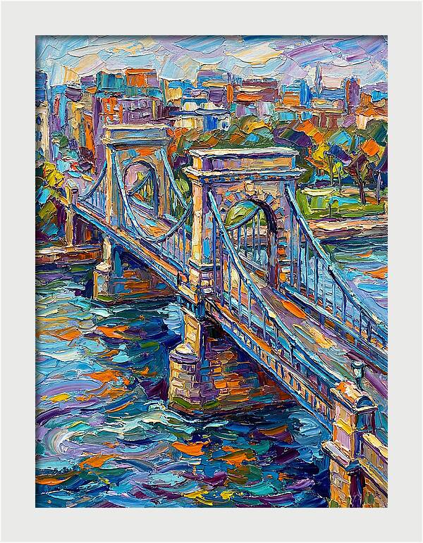 Vibrant Pedestrian Bridge Scene