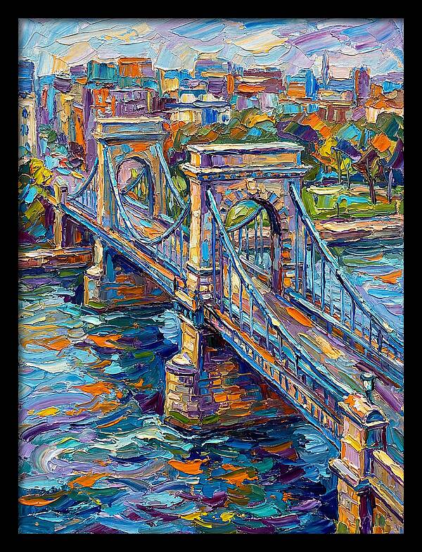 Vibrant Pedestrian Bridge Scene