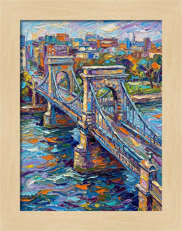 Vibrant Pedestrian Bridge Scene