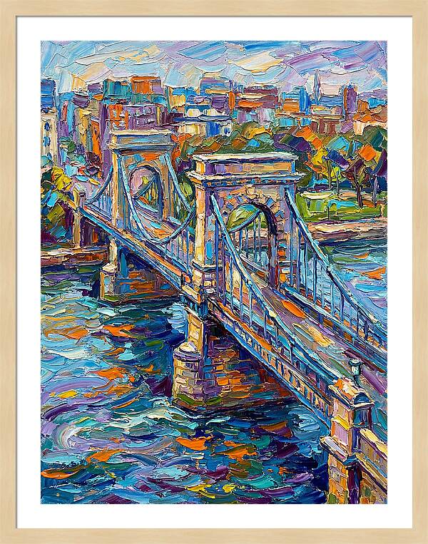 Vibrant Pedestrian Bridge Scene