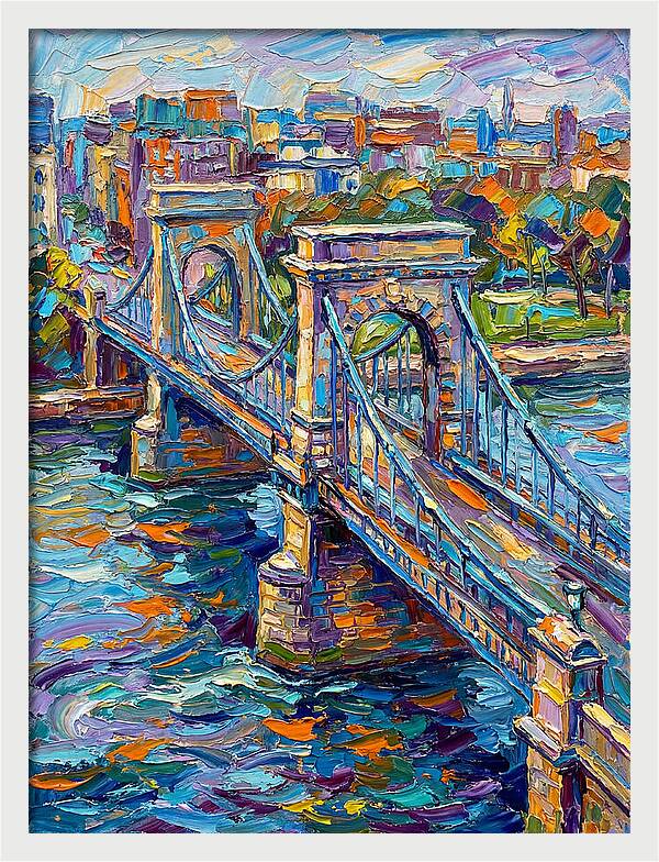 Vibrant Pedestrian Bridge Scene