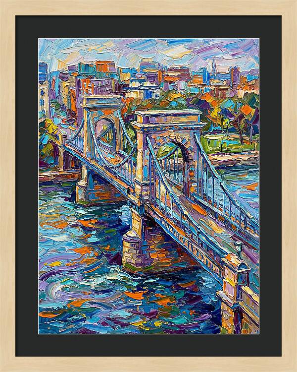 Vibrant Pedestrian Bridge Scene