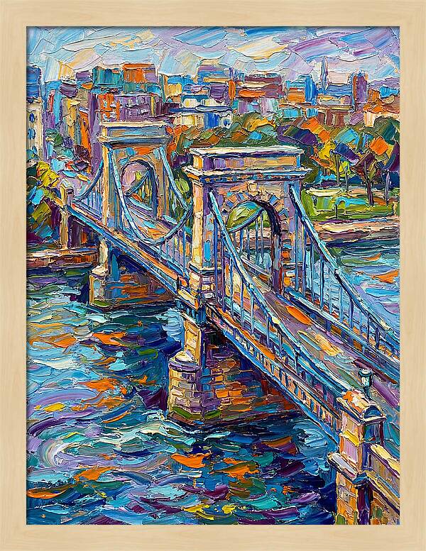 Vibrant Pedestrian Bridge Scene