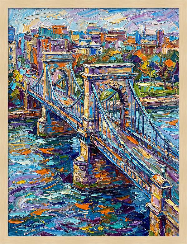 Vibrant Pedestrian Bridge Scene