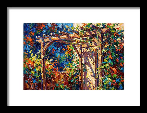 Vibrant Pergola Under Vines