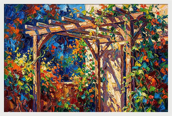 Vibrant Pergola Under Vines