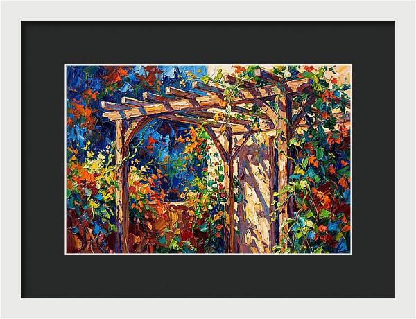 Vibrant Pergola Under Vines