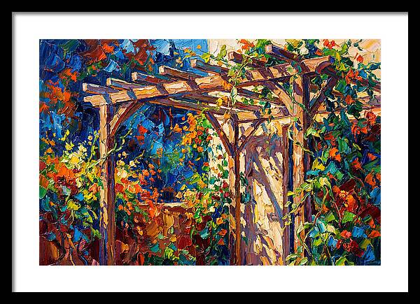 Vibrant Pergola Under Vines