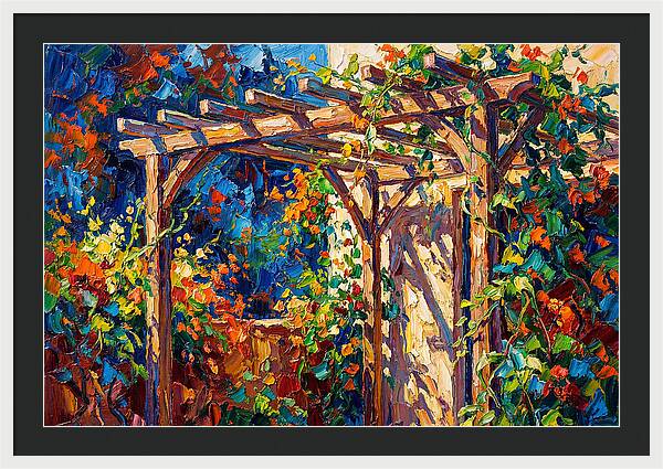 Vibrant Pergola Under Vines