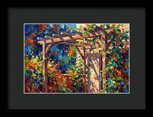 Vibrant Pergola Under Vines