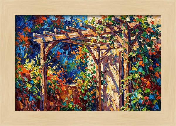 Vibrant Pergola Under Vines