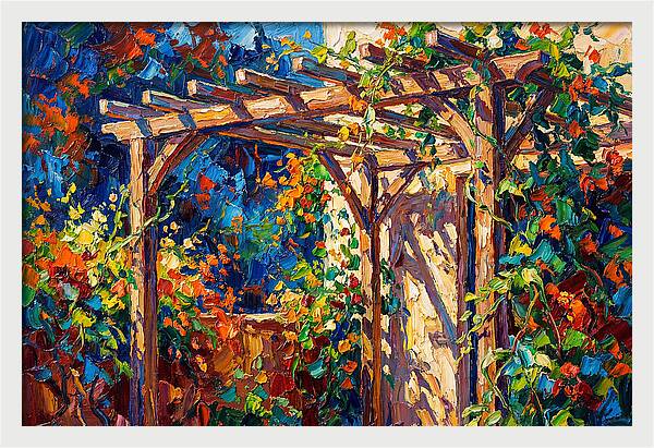 Vibrant Pergola Under Vines