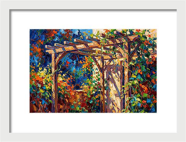 Vibrant Pergola Under Vines